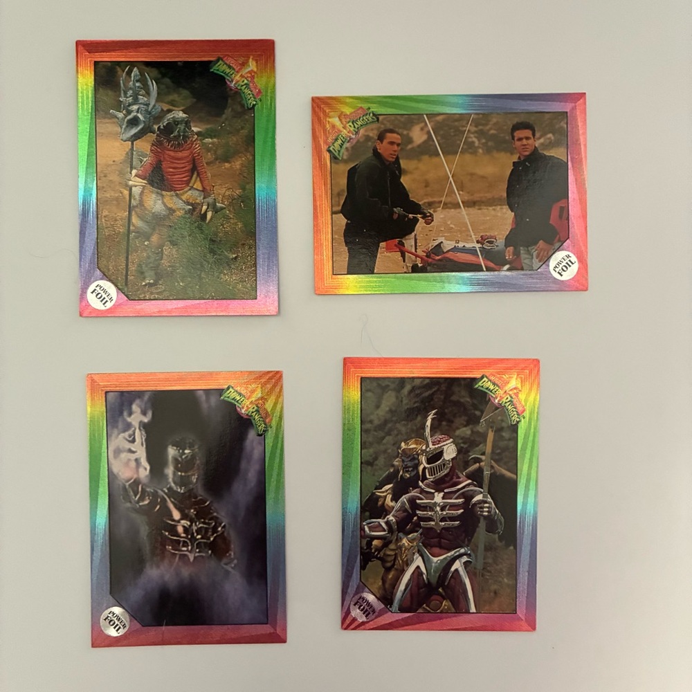 VTG 1994 Saban‎ Mighty Morphin Power Rangers Power Foil Trading Card Lot 4